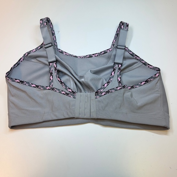 Glamorise Womens Full Figure No Bounce Camisole Sports Bra Soft Gray NWT 44F - Picture 4 of 7